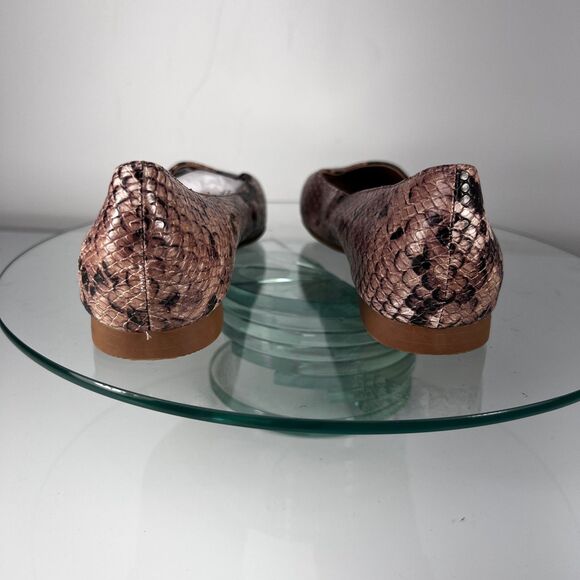 Steve Madden Danni Flats Faux Snakeskin Round Toe Slip On - Picture 5 of 7